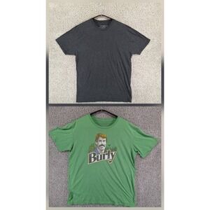 Chive Tees T-Shirt Mens XL Green Burly Graphic & Charcoal Casual Lot of 2